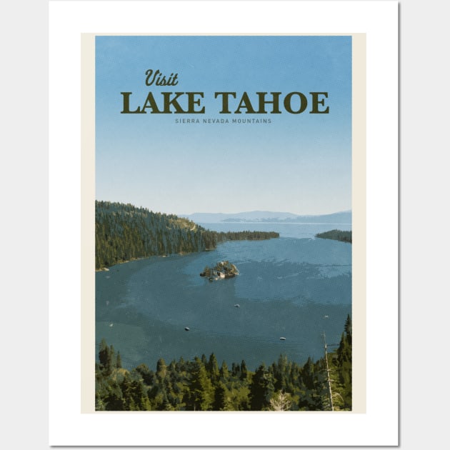 Visit Lake Tahoe Wall Art by Mercury Club